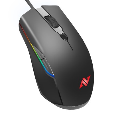 Mouse gaming ABKONCORE A900-3389, 5000DPI, RGB, greutate variabila, cu fir