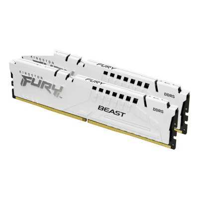 Memorie RAM Kingston FURY Beast, 64GB (2x32GB) DDR5, 6000MHz, CL36, Dual Channel, Alb Memorie RAM Kingston FURY Beast, 64GB (2x32GB) DDR5, 6000MHz, CL36, Dual Channel, Alb