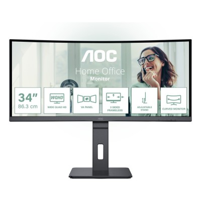 Monitor AOC CU34P3CV 34 inch, 3440 x 1440 px, VA, 100 Hz, Curbat Monitor AOC CU34P3CV 34 inch, 3440 x 1440 px, VA, 100 Hz, Curbat