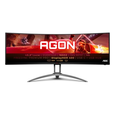 Monitor AOC AG493UCX2 48.8 inch, 5120 x 1440 px, VA, 165 Hz, Curbat, Gaming