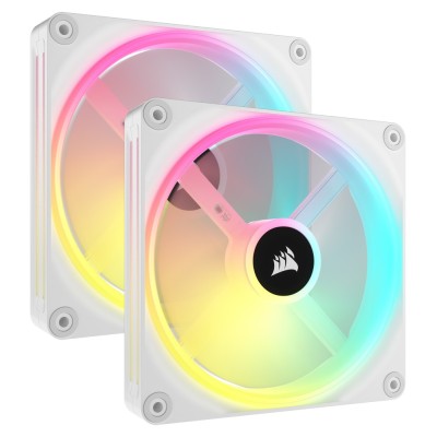 Ventilator carcasa Corsair iCUE LINK QX140 140mm, PWM, RGB, Alb, pachet x2 Ventilator carcasa Corsair iCUE LINK QX140 140mm, PWM, RGB, Alb, pachet x2