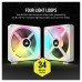 Ventilator carcasa Corsair iCUE LINK QX140 140mm, PWM, RGB, Alb, pachet x2 Ventilator carcasa Corsair iCUE LINK QX140 140mm, PWM, RGB, Alb, pachet x2