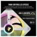 Ventilator carcasa Corsair iCUE LINK QX120 RGB 120mm, PWM, RGB, Alb
