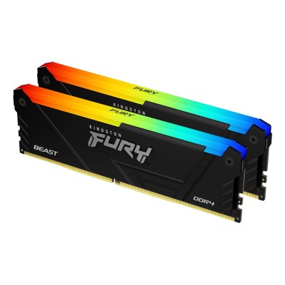 Memorie RAM Kingston FURY Beast RGB, 32GB (2x16GB) DDR4, 3600MHz, CL18, Dual Channel Memorie RAM Kingston FURY Beast RGB, 32GB (2x16GB) DDR4, 3600MHz, CL18, Dual Channel