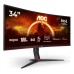 Monitor AOC CU34G2XP 34 inch, 3440 x 1440 px, VA, 180 Hz, Curbat, Gaming