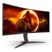 Monitor AOC CU34G2XP 34 inch, 3440 x 1440 px, VA, 180 Hz, Curbat, Gaming