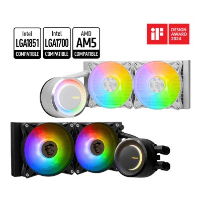 Cooler CPU MSI MAG CORELIQUID E240, 2x120mm, ARGB
