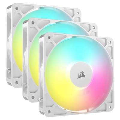 Ventilator carcasa Corsair RS120 ARGB 120mm, PWM, ARGB, Alb, pachet x3 Ventilator carcasa Corsair RS120 ARGB 120mm, PWM, ARGB, Alb, pachet x3
