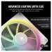 Ventilator carcasa Corsair iCUE LINK LX140 RGB 140mm, PWM, RGB, Alb Ventilator carcasa Corsair iCUE LINK LX140 RGB 140mm, PWM, RGB, Alb