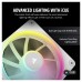 Ventilator carcasa Corsair iCUE LINK LX120 RGB 120mm, PWM, RGB, Alb, pachet x3
