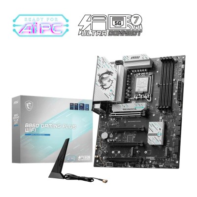 Placa de baza MSI B860 GAMING PLUS WIFI, Intel B860, LGA 1851, ATX, DDR5, Wi-Fi 7, Thunderbolt 4 Placa de baza MSI B860 GAMING PLUS WIFI, Intel B860, LGA 1851, ATX, DDR5, Wi-Fi 7, Thunderbolt 4