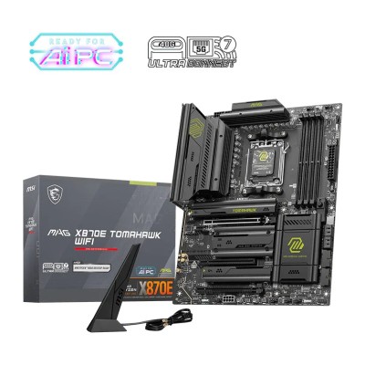 Placa de baza MSI MAG X870E TOMAHAWK WIFI, AMD X870E, AM5, ATX, DDR5, Wi-Fi 7 Placa de baza MSI MAG X870E TOMAHAWK WIFI, AMD X870E, AM5, ATX, DDR5, Wi-Fi 7