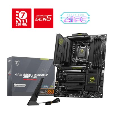 Placa de baza MSI MAG B850 TOMAHAWK MAX WIFI, AMD B850, AM5, ATX, DDR5, Wi-Fi 7