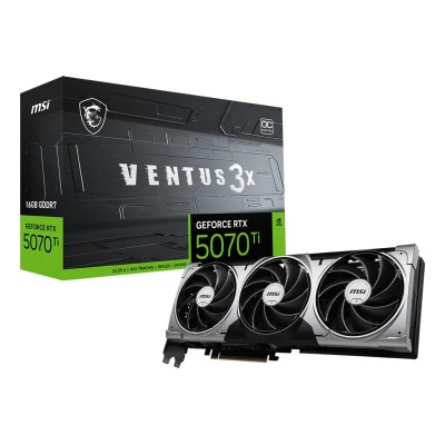 Placa video MSI GeForce RTX 5070 Ti 16G VENTUS 3X OC 16GB GDDR7 256-bit, PCI Express 5.0