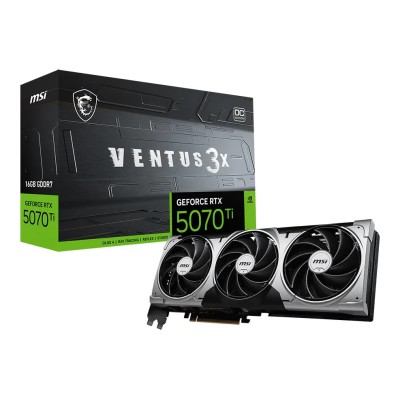 Placa video MSI GeForce RTX 5070 Ti 16G VENTUS 3X OC 16GB GDDR7 256-bit, PCI Express 5.0 Placa video MSI GeForce RTX 5070 Ti 16G VENTUS 3X OC 16GB GDDR7 256-bit, PCI Express 5.0