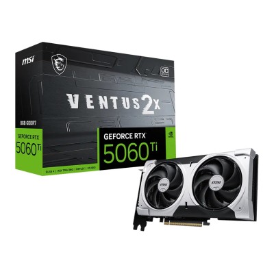Placa video MSI GeForce RTX 5060 Ti 8G VENTUS 2X OC PLUS 8GB GDDR7 128-bit, PCI Express 5.0 Placa video MSI GeForce RTX 5060 Ti 8G VENTUS 2X OC PLUS 8GB GDDR7 128-bit, PCI Express 5.0