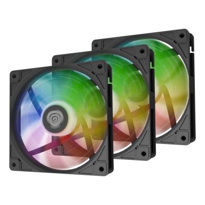 Ventilator carcasa GENESIS OXAL 120 ARGB 120mm, Non-PWM, ARGB, pachet x3