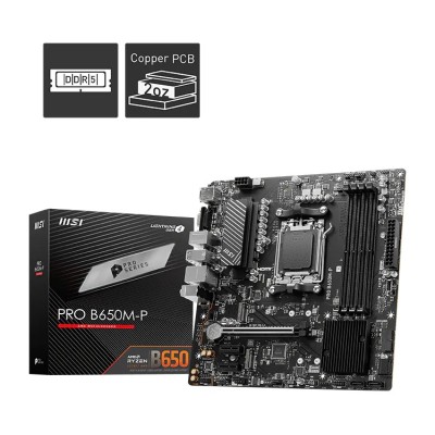 Placa de baza MSI PRO B650M-P, AMD B650, AM5, mATX, DDR5 Placa de baza MSI PRO B650M-P, AMD B650, AM5, mATX, DDR5
