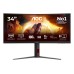 Monitor AOC CU34G4 34 inch, 3440 x 1440 px, VA, 180 Hz, Curbat, Gaming