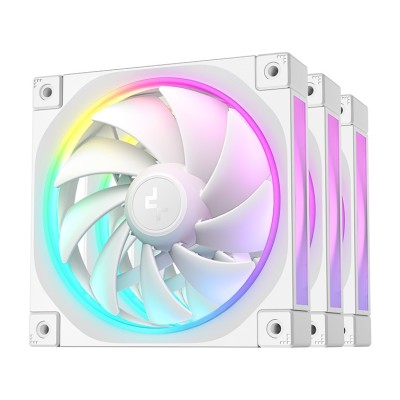Ventilator carcasa DeepCool FL12 WH 120mm, PWM, ARGB, Alb, pachet x3 Ventilator carcasa DeepCool FL12 WH 120mm, PWM, ARGB, Alb, pachet x3