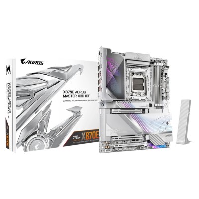 Placa de baza Gigabyte X870E AORUS MASTER X3D ICE, AMD X870E, AM5, ATX, DDR5, Wi-Fi 7 Placa de baza Gigabyte X870E AORUS MASTER X3D ICE, AMD X870E, AM5, ATX, DDR5, Wi-Fi 7