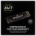 SSD Corsair MP700 ELITE 4TB PCIe 5.0 x4 NVMe M.2 2280, 3D TLC SSD Corsair MP700 ELITE 4TB PCIe 5.0 x4 NVMe M.2 2280, 3D TLC