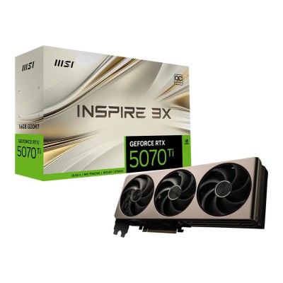 Placa video MSI GeForce RTX 5070 Ti INSPIRE 3X OC 16GB GDDR7 256-bit, PCI Express 5.0 Placa video MSI GeForce RTX 5070 Ti INSPIRE 3X OC 16GB GDDR7 256-bit, PCI Express 5.0
