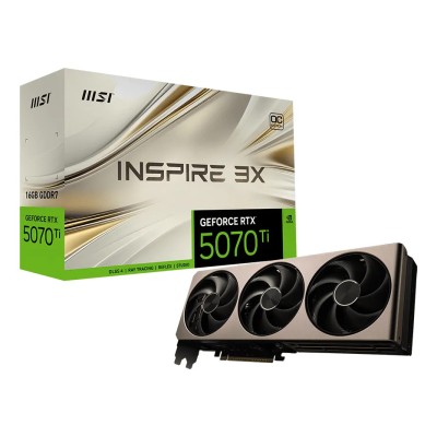 Placa video MSI GeForce RTX 5070 Ti INSPIRE 3X OC 16GB GDDR7 256-bit, PCI Express 5.0 Placa video MSI GeForce RTX 5070 Ti INSPIRE 3X OC 16GB GDDR7 256-bit, PCI Express 5.0
