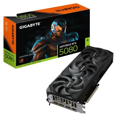 Placa video Gigabyte GeForce RTX 5080 WINDFORCE SFF 16GB GDDR7 256-bit, PCI Express 5.0 Placa video Gigabyte GeForce RTX 5080 WINDFORCE SFF 16GB GDDR7 256-bit, PCI Express 5.0