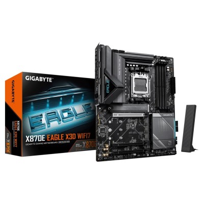 Placa de baza Gigabyte X870E EAGLE X3D WIFI7, AMD AM5, AMD X870E, ATX Placa de baza Gigabyte X870E EAGLE X3D WIFI7, AMD AM5, AMD X870E, ATX