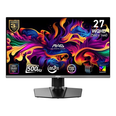 Monitor MSI MAG 272QP QD-OLED X50 27 inch, 2560 x 1440 px, OLED, 500 Hz, Gaming