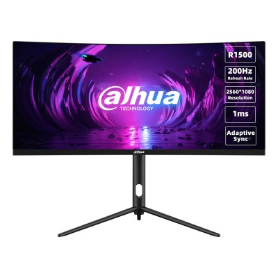 Monitor Dahua 30 inch, 2560 x 1080 px, VA, 200 Hz, Curbat, Gaming