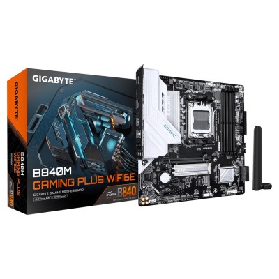 Placa de baza Gigabyte B840M GAMING PLUS WIFI6E, AMD AM5, B840, Micro-ATX