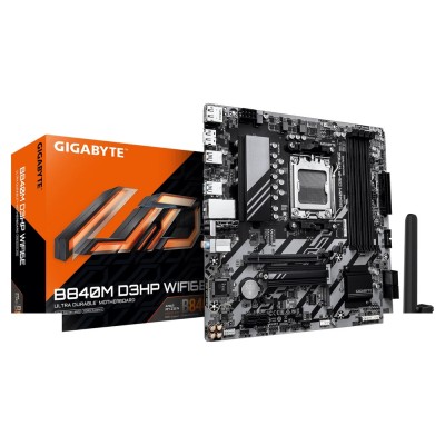 Placa de baza GIGABYTE B840M D3HP WIFI6E, AM5, Micro-ATX