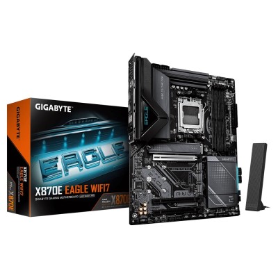Placa de baza Gigabyte X870E EAGLE WIFI7, AMD AM5, AMD X870E, ATX Placa de baza Gigabyte X870E EAGLE WIFI7, AMD AM5, AMD X870E, ATX