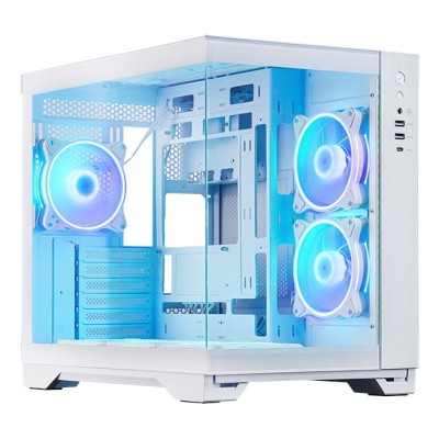Carcasa CHIEFTEC Cube, tempered glass, Alb Carcasa CHIEFTEC Cube, tempered glass, Alb