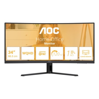 Monitor AOC 34 inch, 3440 x 1440 px, VA, 120 Hz, Curbat