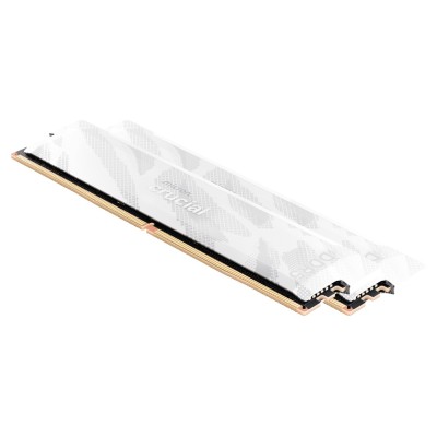 Memorie RAM Crucial Pro Overclocking 32GB (2x16GB) DDR5 6400MHz CL32, Dual Channel, Alb, XMP & EXPO