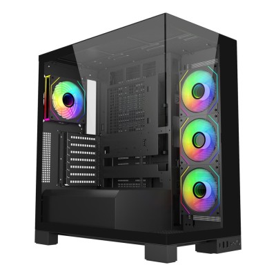 Carcasa Fortron Mid Tower, tempered glass