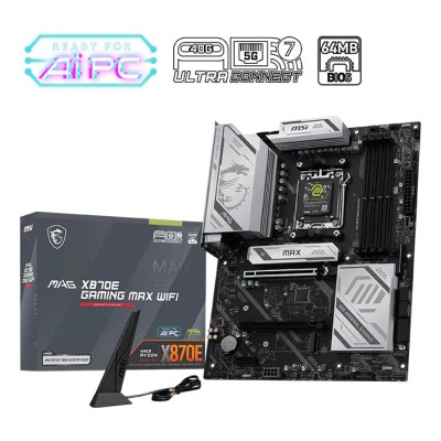 Placa de baza MSI MAG X870E GAMING MAX WIFI, AMD X870E, AM5, ATX, DDR5, Wi-Fi 7