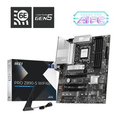 Placa de baza MSI PRO Z890-S WIFI6E, Intel Z890, LGA 1851, ATX, DDR5, Wi-Fi 6E Placa de baza MSI PRO Z890-S WIFI6E, Intel Z890, LGA 1851, ATX, DDR5, Wi-Fi 6E