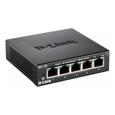 Switch D-Link DES-105/E 5 porturi 10/100 Neadministrabil Switch D-Link DES-105/E 5 porturi 10/100 Neadministrabil