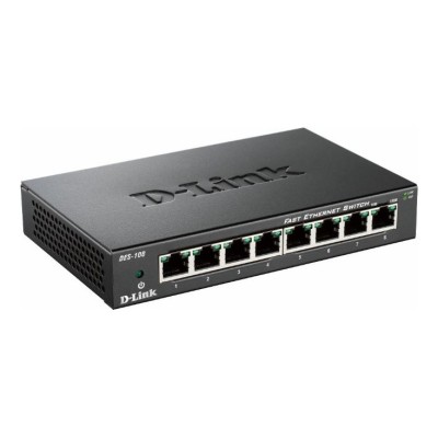 Switch D-Link DES-108 8 porturi 10/100 Neadministrabil Switch D-Link DES-108 8 porturi 10/100 Neadministrabil