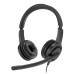 Casti AXTEL Voice PC28 Duo NC On-ear Birou, cu fir, cu microfon, Negru