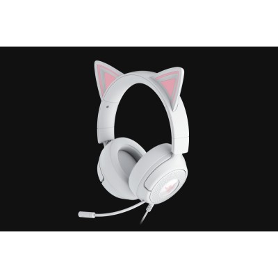 Casti Razer Kraken Kitty V3 X Over-ear Gaming, cu fir, cu microfon, Alb Casti Razer Kraken Kitty V3 X Over-ear Gaming, cu fir, cu microfon, Alb