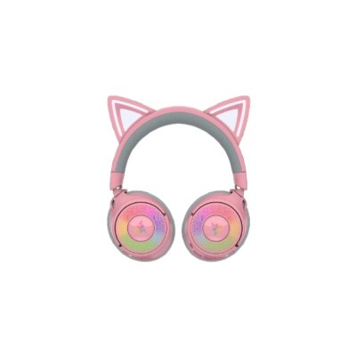Casti Razer Kraken Kitty V3 Pro Over-ear Gaming, Wireless + Bluetooth + cablu, cu microfon, Roz Casti Razer Kraken Kitty V3 Pro Over-ear Gaming, Wireless + Bluetooth + cablu, cu microfon, Roz