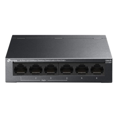 Switch TP-Link LS106P 6 porturi 10/100 Neadministrabil, PoE+ Switch TP-Link LS106P 6 porturi 10/100 Neadministrabil, PoE+
