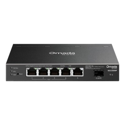 Switch TP-Link SG2206MP 5 porturi Gigabit Administrabil, PoE+, + SFP uplink, Rack 19 Switch TP-Link SG2206MP 5 porturi Gigabit Administrabil, PoE+, + SFP uplink, Rack 19