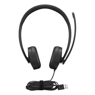 Casti Lenovo 4XD1P83425 Over-ear Birou, cu fir USB-A, cu microfon Casti Lenovo 4XD1P83425 Over-ear Birou, cu fir USB-A, cu microfon