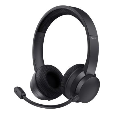 Casti Trust Ayda On-ear, Bluetooth + cablu, ANC, cu microfon tip boom Casti Trust Ayda On-ear, Bluetooth + cablu, ANC, cu microfon tip boom